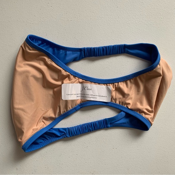 J Crew Scrunchie Strap Bikini Bottom Size XL Full Coverage Sail Blue NWT - Picture 7 of 14